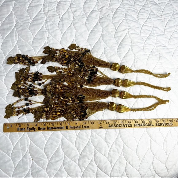 Gold Beaded Tassel‎ Tiebacks - Picture 6 of 6